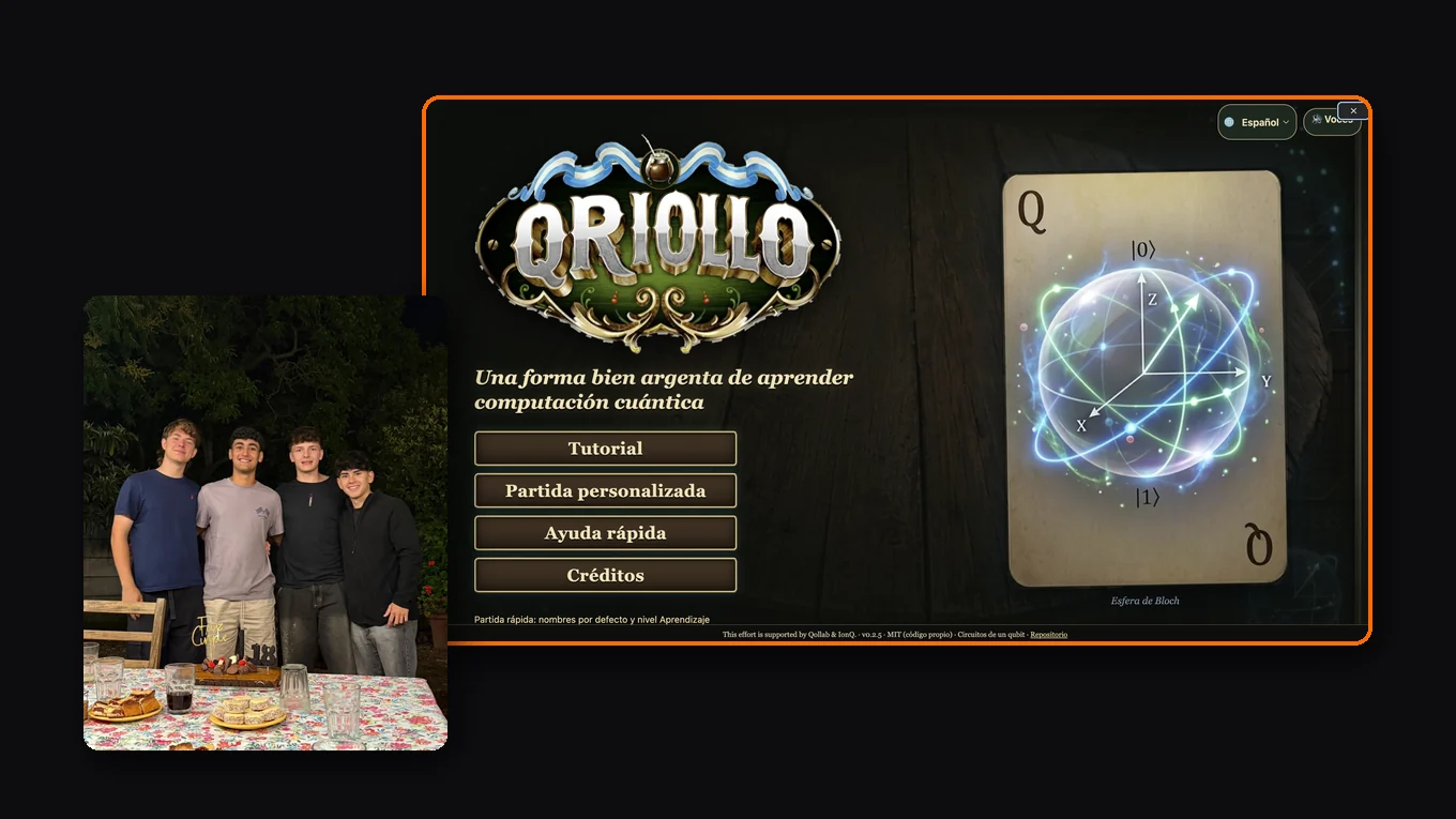 The GIGA Team, with a screenshot of Qriollo